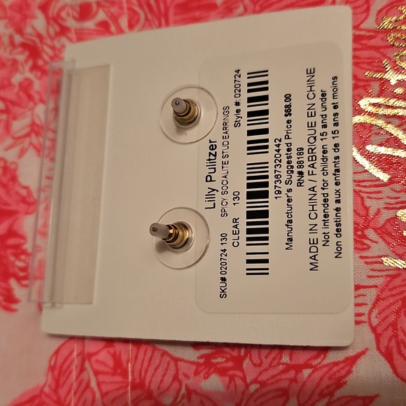 Lilly Pulitzer Gold and Silver Crystal Earrings - Picture 3 of 6